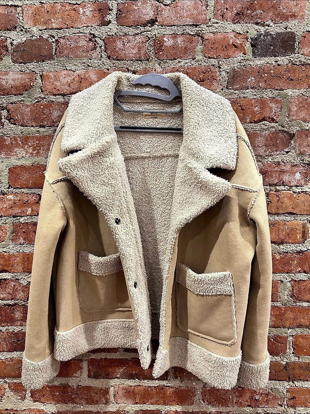 Marine Layer Quebec Sherpa Jacket Beige XL